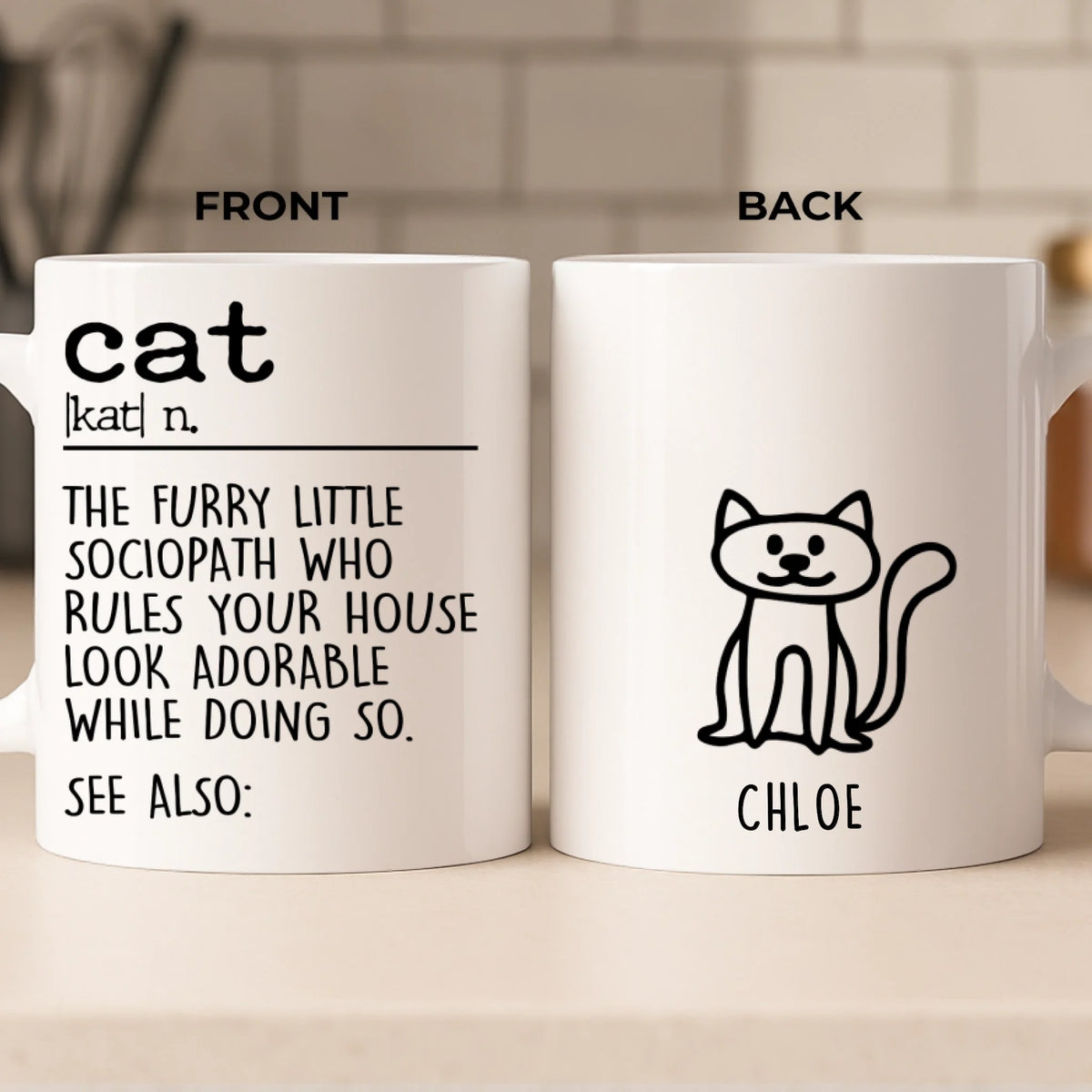 Custom Mug - Personalized Birthday Gifts For Cat Lovers, Cat Mom And Dad - Life Is Softer With Cats
