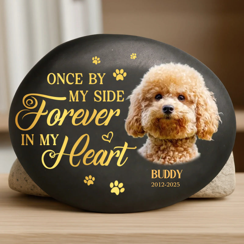 Custom Photo Printed Rock - Personalized Pet Memorial Gifts For Dogs, Cats - Always On My Mind