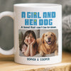 Custom Photo Mug - Personalized Christmas Birthday Gifts For Dog Cat Lovers, Dog Dad And Mom, Cat Owners - Little Girl, Big Love