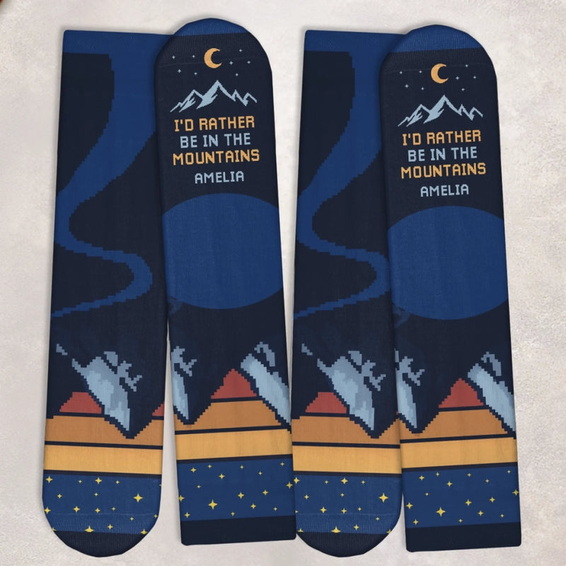 Custom Crew Socks - Personalized Birthday Camping Gifts For Campers - Seek The Journey, Not The Destination