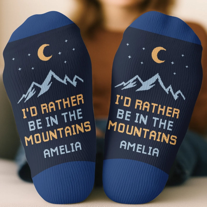 Custom Crew Socks - Personalized Birthday Camping Gifts For Campers - Seek The Journey, Not The Destination