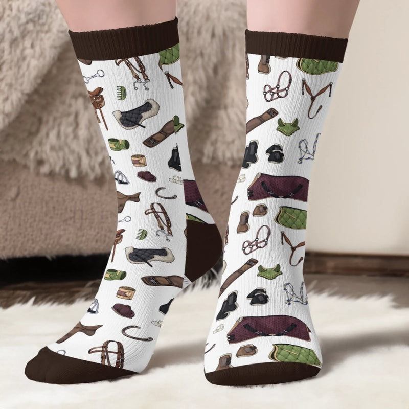 Custom Horse Riding Crew Socks - Personalized Birthday Gifts For Men And Women, Horse Lovers - Life Is Better With Horses
