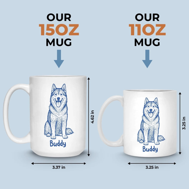 Custom Photo Mug - Personalized Christmas Birthday Gifts For Dog Cat Lovers, Dog Dad And Mom, Cat Owners - Love Begins With A Wet Nose