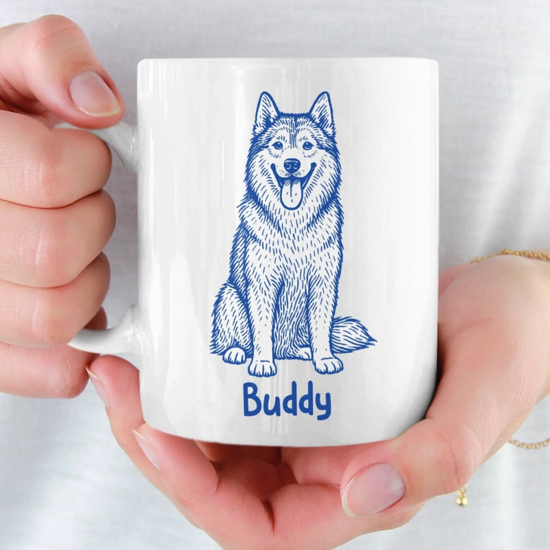 Custom Photo Mug - Personalized Christmas Birthday Gifts For Dog Cat Lovers, Dog Dad And Mom, Cat Owners - Love Begins With A Wet Nose