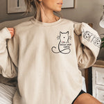 Custom Unisex Sweatshirt, Hoodie With Design On Sleeve - Personalized Christmas Birthday Gifts For Cat Lovers, Cat Mom And Dad - Cats Rule, Humans Drool