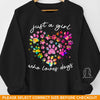 A Girl’s Best Friend Has Paws - Dog & Cat Personalized Custom Unisex Sweatshirt With Design On Sleeve - Gift For Pet Owners, Pet Lovers