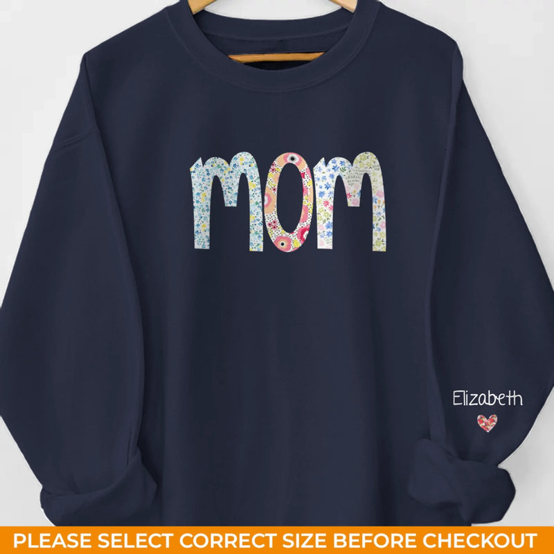 The Influence Of A Mother’s Love Is Endless - Family Personalized Custom Unisex Sweatshirt With Design On Sleeve - Christmas Gift For Mom, Grandma