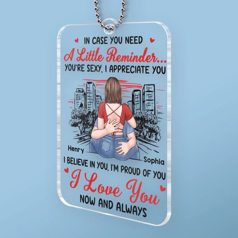 Custom Acrylic Car Ornament - Personalized Anniversary Wedding Gifts For Husband And Wife, Him And Her - Our Story Continues