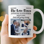 Custom Photo Mug - Personalized Anniversary Wedding Gifts For Husband And Wife, Him And Her - Together Feels Like Home