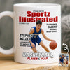 Custom Photo Magazine Mug -  Personalized Birthday Gifts For Football, Basketball, Soccer, Baseball, Golf, Ice Hockey Lovers, Sports Fans, Sports Lovers - I’m Here For The Game