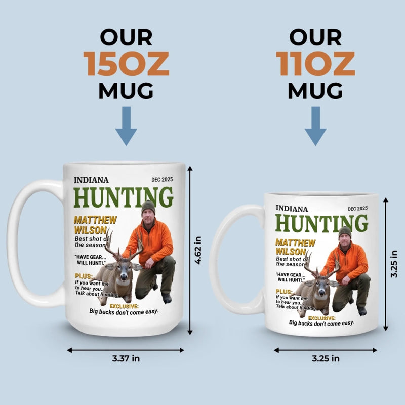 Custom Photo Magazine Mug - Personalized Birthday Hunting Gifts For Hunters - Wild At Heart