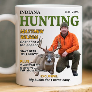 Custom Photo Magazine Mug - Personalized Birthday Hunting Gifts For Hunters - Wild At Heart