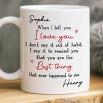 Custom Mug - Personalized Anniversary Wedding Gifts For Husband And Wife, Him And Her - Holding On To Us