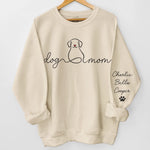 Custom Unisex Sweatshirt, Hoodie With Design On Sleeve - Personalized Christmas Birthday Gifts For Dog Cat Lovers, Dog Dad And Mom, Cat Owners - Dog Kisses Fix Bad Days