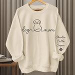 Custom Unisex Sweatshirt, Hoodie With Design On Sleeve - Personalized Christmas Birthday Gifts For Dog Cat Lovers, Dog Dad And Mom, Cat Owners - Dog Kisses Fix Bad Days