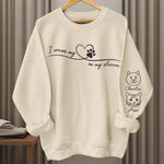 Custom Unisex Sweatshirt, Hoodie With Design On Sleeve - Personalized Christmas Birthday Gifts For Dog Cat Lovers, Dog Dad And Mom, Cat Owners - My Heart Runs On Paw Power