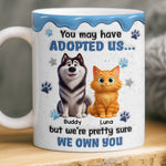 Custom Name Adopted Pet Gifts for Dog and Cat Lovers - Personalized Mugs