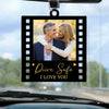 Custom Photo Acrylic Car Ornament - Personalized Anniversary Wedding Gifts For Husband And Wife, Him And Her - Love Travels With Us