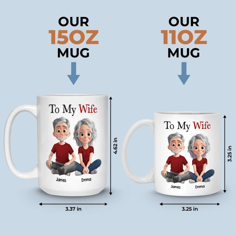 Custom Mug - Personalized Anniversary Wedding Gifts For Husband And Wife, Him And Her - Love You More Than Yesterday