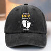 Custom Vintage Washed Denim Baseball Cap US - Personalized Birthday Gifts For Dad, Grandpa - My Dad My Forever Hero