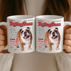 Custom Photo Magazine Mug - Personalized Birthday Gifts For Dog Lovers, Dog Dad And Mom - Smiling Because Of You