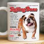 Custom Photo Magazine Mug - Personalized Birthday Gifts For Dog Lovers, Dog Dad And Mom - Smiling Because Of You