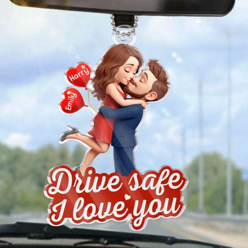 Custom Acrylic Car Ornament - Personalized Anniversary Wedding Gifts For Husband And Wife, Him And Her - Forever Yours No Refunds