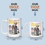 Custom Photo Magazine Mug - Personalized Birthday Gifts For Fisherman - Small Kid Big Happy