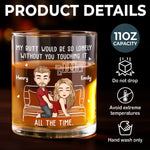 Custom Name Funny Naughty Couple Gifts - Personalized Whiskey Glass