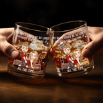 Custom Name Funny Naughty Couple Gifts - Personalized Whiskey Glass