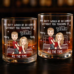 Custom Name Funny Naughty Couple Gifts - Personalized Whiskey Glass