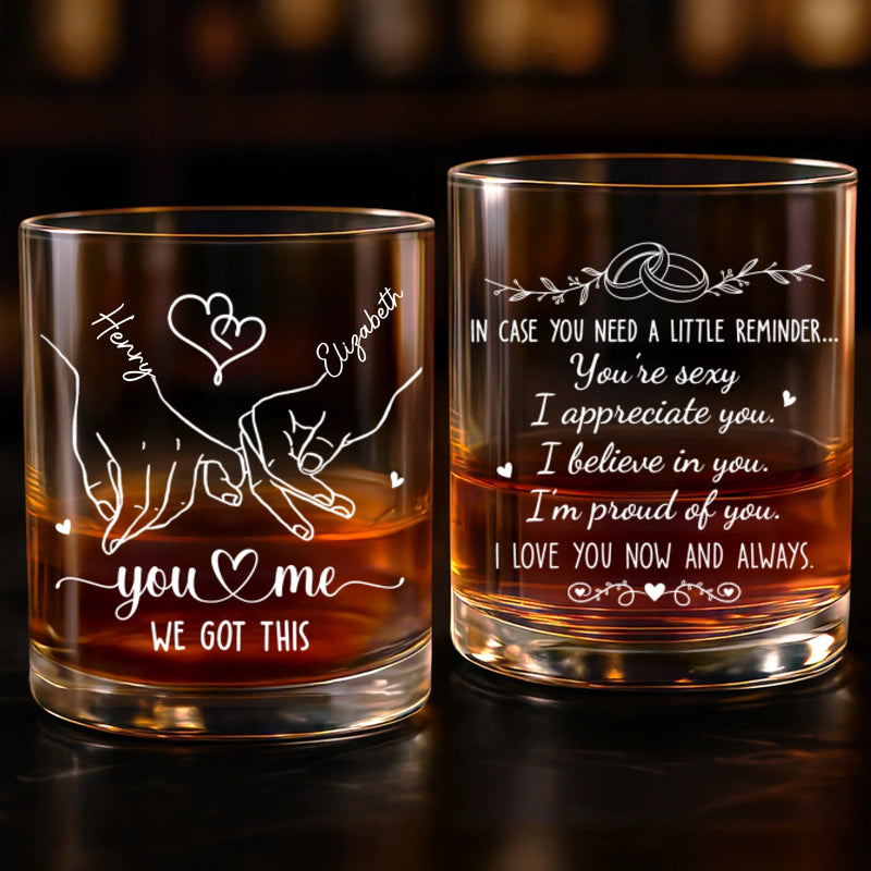Custom Whiskey Glass - Personalized Anniversary Wedding Gifts For Husband And Wife, Him And Her - You Make Every Day Better