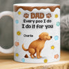 Custom 3D Inflated Effect Printed Mug - Personalized Christmas Birthday Gifts For Dog Lovers, Dog Dad And Mom - Sorry Dad, It’s A Poop Day