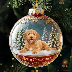 Custom Photo Acrylic Ornament - Personalized  Christmas Birthday Gifts For Dog Cat Lovers, Dog Dad And Mom, Cat Owners - Merry Woofmas From The Goodest Pup