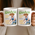 Custom Photo Magazine Mug - Personalized  Christmas Birthday Garden Gifts For Gardeners - Dirt Therapy Enthusiast
