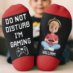 Custom Crew Socks - Personalized Birthday Gaming Gifts For Kids - Busy Saving The World