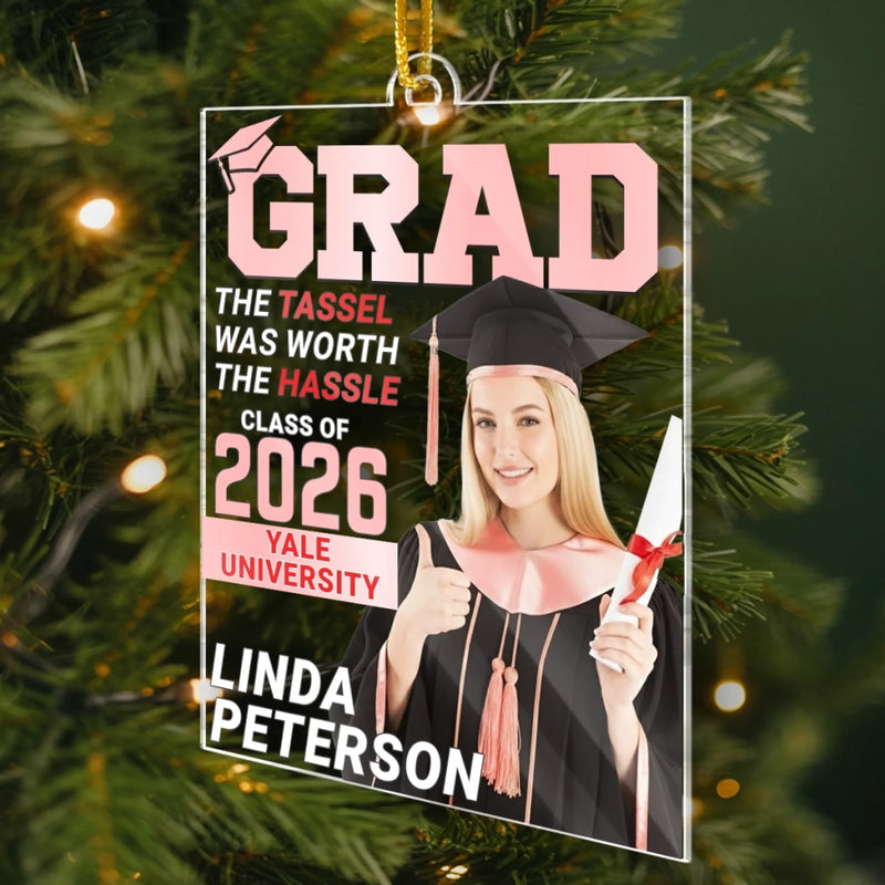 Custom Photo Magazine Acrylic Ornament - Personalized Christmas Graduation Gifts For Him, Her - The Best Is Yet To Come