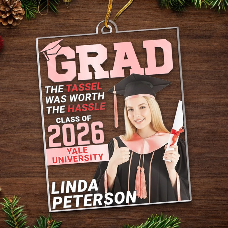 Custom Photo Magazine Acrylic Ornament - Personalized Christmas Graduation Gifts For Him, Her - The Best Is Yet To Come