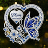 Custom Acrylic Ornament - Personalized Christmas Memorial Sympathy Gifts For Loss Of Mom, Dad - Love Echoes Through Time