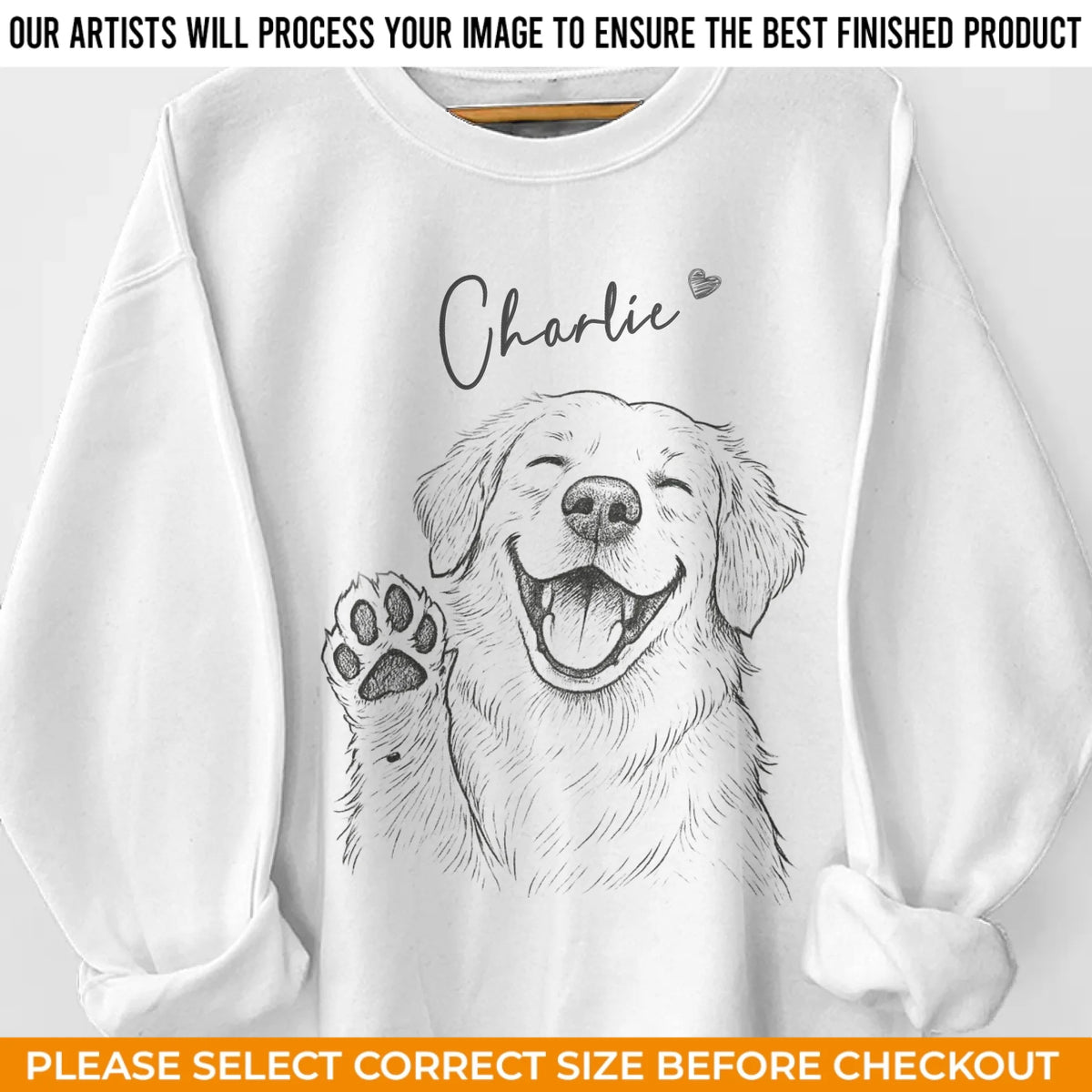 Custom Photo Unisex Sweatshirt, Hoodie With Design On Sleeve - Personalized Birthday Gifts For Dog Cat Lovers, Dog Dad And Mom, Cat Owners - Heart Full Of Dog Moments