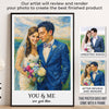 Custom Photo Vertical Poster - Personalized Anniversary Wedding Gifts For Husband And Wife, Him And Her - Just Us, Just Love