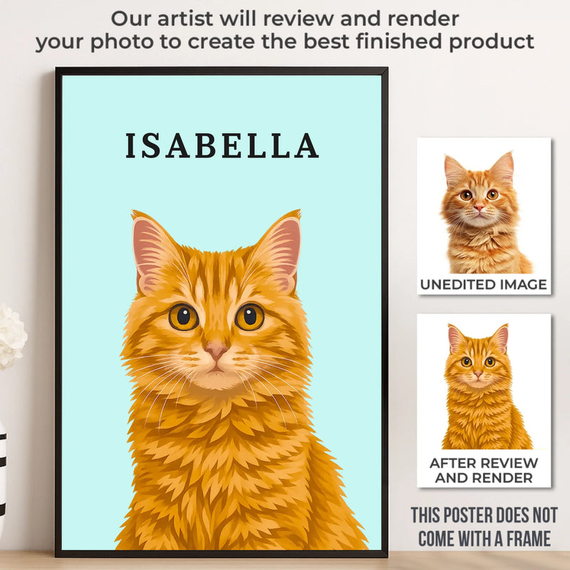 Custom Photo Vertical Poster - Personalized Pet Memorial Sympathy Gifts For Dogs, Cats - My Hooman Loves Me This Much