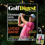 Custom Photo Magazine Acrylic Ornament - Personalized Christmas Birthday Golf Gifts For Golf Lovers - Master Of The Swing Arc