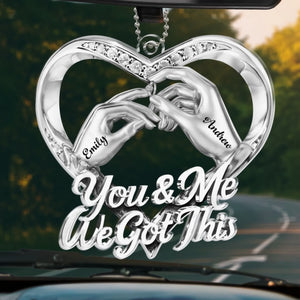 Custom Acrylic Car Ornament - Personalized Anniversary Wedding Gifts For Husband And Wife, Him And Her - Forever Starts With You