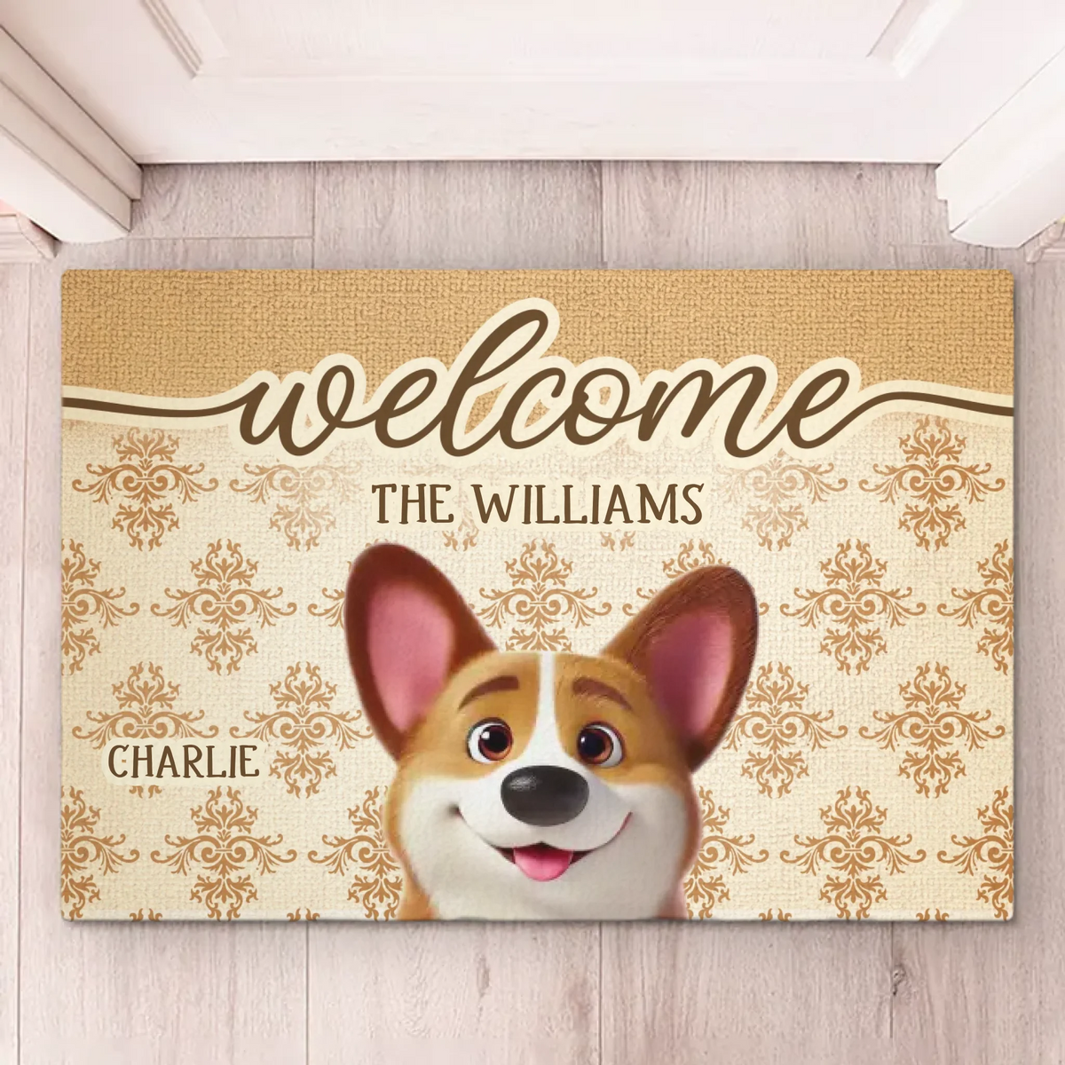 Custom Home Decor Decorative Mat - Personalized Birthday Gifts For Dog Cat Lovers, Dog Dad And Mom, Cat Owners - Home Of Happy Paws