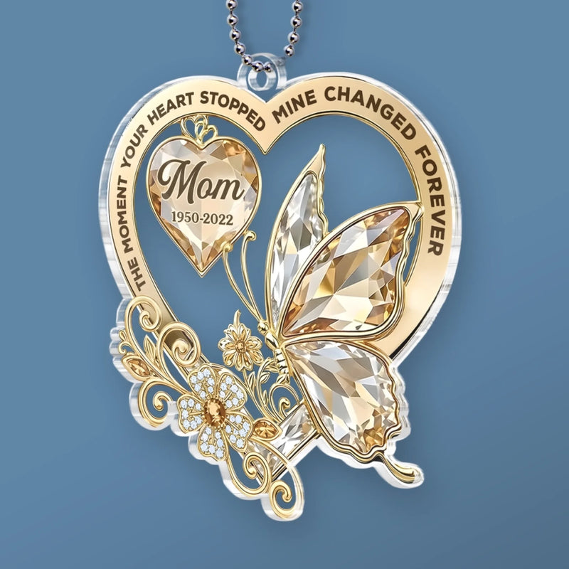 Custom Acrylic Car Ornament - Personalized Memorial Sympathy Gifts For Loss Of Mom, Dad - Forever My Guardian