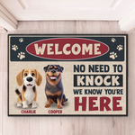 Custom Home Decor Decorative Mat - Personalized Birthday Gifts For Dog Lovers, Dog Dad And Mom - Pawsitively Welcome