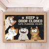 Custom Home Decor Decorative Mat - Personalized  Birthday Gifts For Cat Lovers, Cat Mom And Dad - Beware Of Cat Attitude