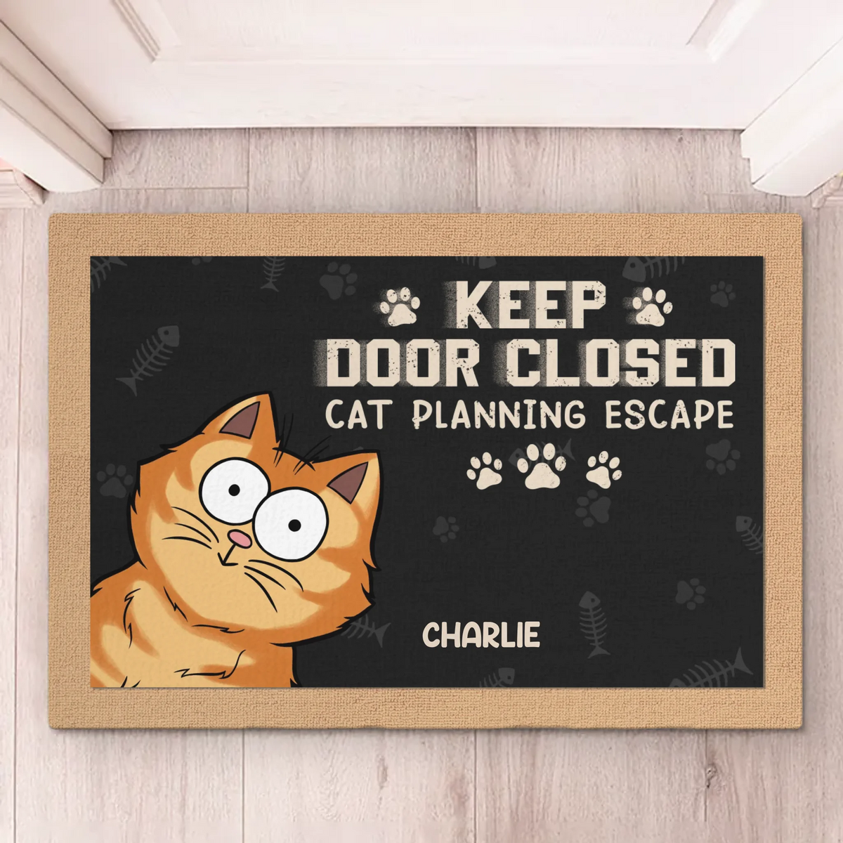 Custom Home Decor Decorative Mat - Personalized  Birthday Gifts For Cat Lovers, Cat Mom And Dad - Beware Of Cat Attitude
