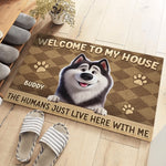 Custom Home Decor Decorative Mat - Personalized Birthday Gifts For Dog Cat Lovers, Dog Dad And Mom, Cat Owners - This Home Is Full Of Love